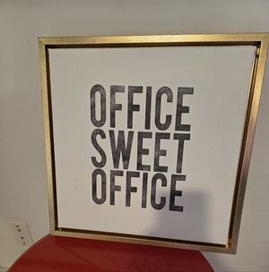 Gold Framed Office Sweet Office Sign